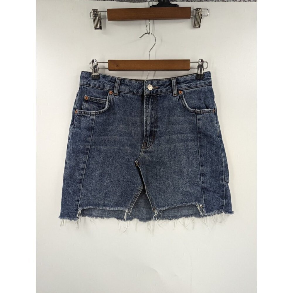 TOPSHOP Moto Denim Jean Cutoff Mini Skirt